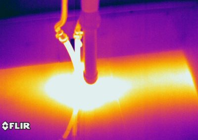 Thermal imaging find leak under floor