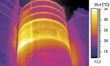 Industrial Thermal imaging find Insulation degration