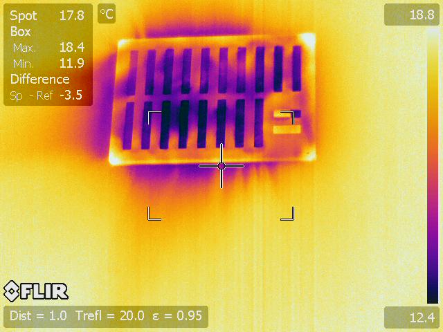 Air Tightness Testing & Thermal Image Meath drafts coming through room vent from outside