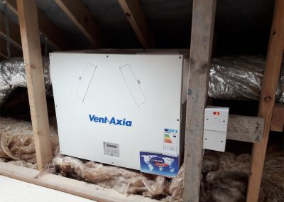 Vent axia Dublin Heat recovery Ventilation unit in attic