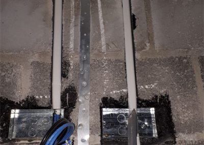 Air Tightness Testing & Thermal Imaging Kildare SOLUTION - Airtight Paint to seal porous Concrete block with air tight membrane & tapes around electrical services