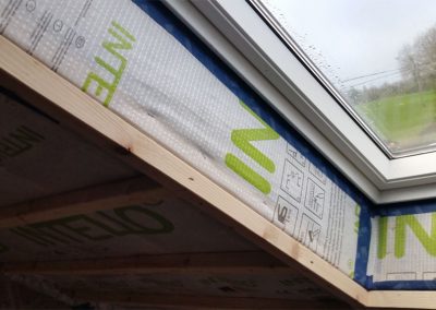Air Tightness Testing & Thermal Imaging Kildare SOLUTION - Air tightness membrane around dormer window.