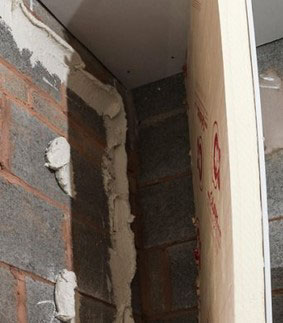 Air Tightness Testing & Thermal Imaging Westmeath Cold bridging pouris cement blocks and dot & dab plasterboard adhesive