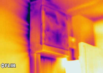 Air Tightness Testing & Thermal image of drafts coming through fuseboard