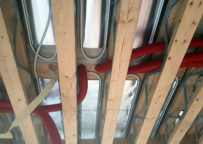 Vent axia Kildare Heat recovery Ventilation Duct runs through Easi-joists
