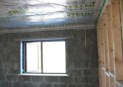 Air Tightness Testing & Thermal Imaging Dublin SOLUTION - Airtight membrane on ceiling