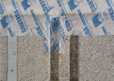 Air Tightness Testing & Thermal Imaging Meath SOLUTION - Airtight membrane tapes to wall