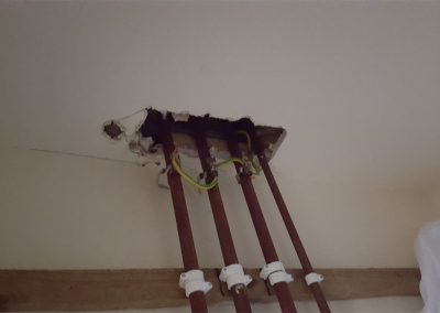 Air Tightness Testing & Thermal Imaging Dublin Draft through hole for pipes from attic to hotpress