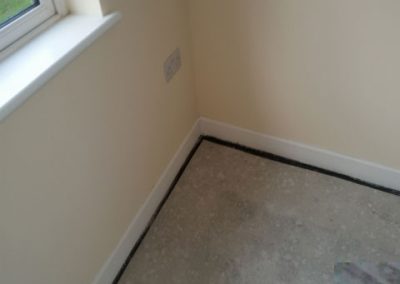 Air Tightness Testing & Thermal Imaging WestmeathSOLUTION - Upstairs use of air tightness membrane & tapes to stop drafts comming in around joists from outside via cavity