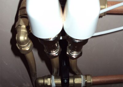 Valves adapted to copper manifold. Kildare