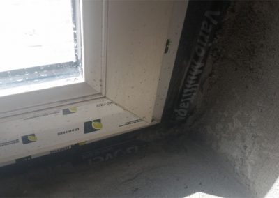 Air Tightness Testing & Thermal Imaging Westmeath SOLUTION - Air tightness tape and sand & cement around window