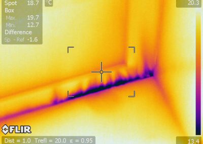 Air Tightness Testing & Thermal Imaging Dublin Thermal image of draft around window